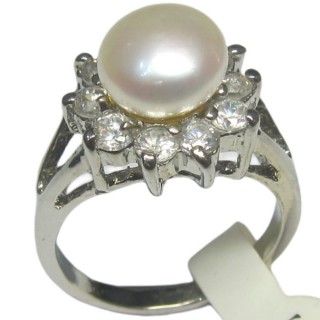 【小樂珠寶】主體感大方滿足天然淡水珍珠養珠戒指(完美時髦都會風潮)