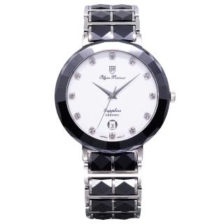 【Olym Pianus 奧柏】Olym Pianus 奧柏表 簡約新風格時尚優質陶瓷腕錶-白面-8268GS