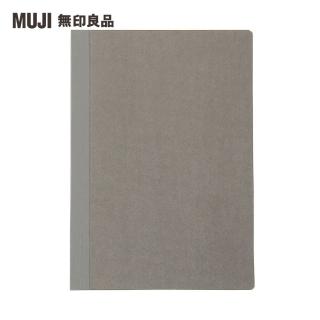 【MUJI 無印良品】上質紙長型筆記本/橫線縱向點狀/40張.A6.淺灰