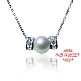 【小樂珠寶】水鑽美點綴3A日本珍珠最頂級海水珠項鍊(皇室御用專屬必備)