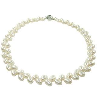 【小樂珠寶】白珠雙珠米型天然淡水珍珠養珠手鍊手環(白裡透粉色約會成功大大提升)