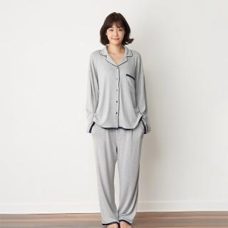 【Tani】休閒居家保暖寬鬆袖睡衣套裝(寬鬆袖保暖居家睡衣套裝)