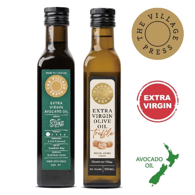 【壽滿趣- 紐西蘭廚神系列】頂級冷壓初榨黃金酪梨油1+松露風味橄欖油1(250ml x2)