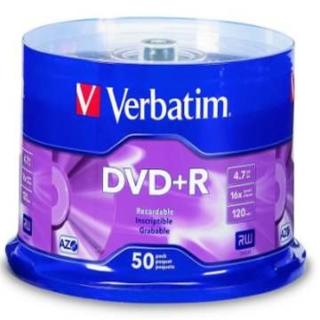 【Verbatim 威寶】藍鳳凰 16X DVD+R 燒錄片(50片)