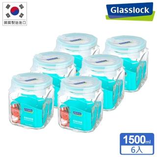 【Glasslock】氣孔式玻璃保鮮罐/醃漬罐/梅酒罐-1500ml(六入組)-momo購物網 - 好評推薦 - 2026年4月