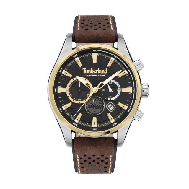 【Timberland】美式潮流ALDRIDGE系列三眼皮帶腕錶46mm(TDWGC2102402)