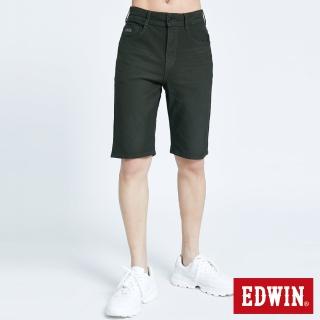 【EDWIN】男裝 大尺碼-JERSEYS迦績EJ3透氣牛仔短褲(墨綠色)