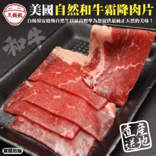 【三頓飯】美國產日本級自然牛熟成霜降肉片(10盒_100g/盒)