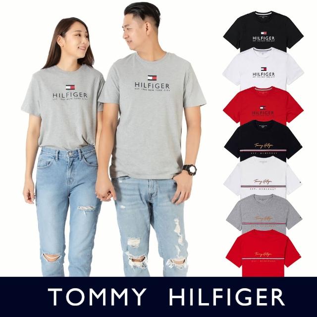 【Tommy Hilfiger】TOMMY 經典百搭爆款LOGO圖案短袖T恤 上衣-多色組合(百搭爆款組 平輸品)
