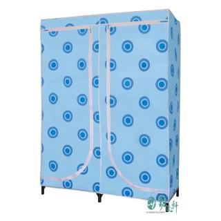 【Sanho 三和牌】巧樣多EWP-1型點點天空藍 DIY收納套管衣櫥組(布架合裝/台灣製造 現貨)