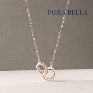 【Porabella】925純銀鋯石項鍊 相知相惜永不分離 純銀鍊 純銀項鍊 Necklace
