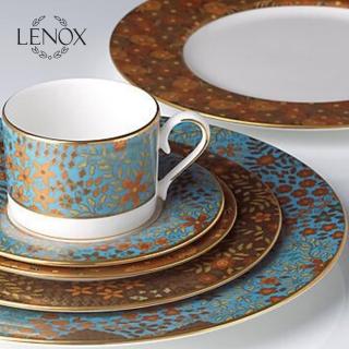 【LENOX】白宮餐瓷御用品牌Gilded Tapestry五件骨瓷餐具組(附原裝彩盒)