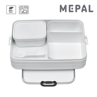 【MEPAL】分隔方形餐盒 L-白