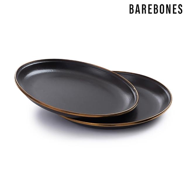 【Barebones】CKW-342 琺瑯沙拉盤組-兩入 / 炭灰(盤子 餐盤 餐具 備料盤)