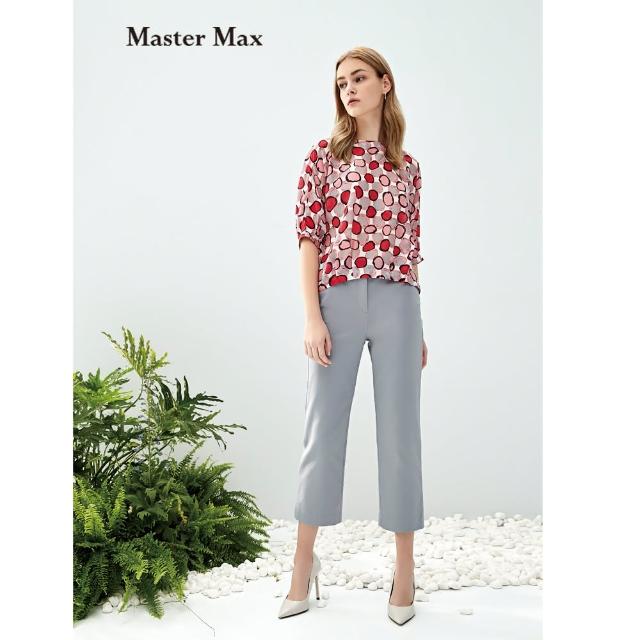 【Master Max】圓圈造型五分袖雪紡上衣(8117075)