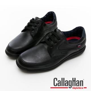 【GEORGE 喬治皮鞋】CallagHan 西班牙進口-城市休閒真皮綁帶輕便鞋 -黑 138013KR-10
