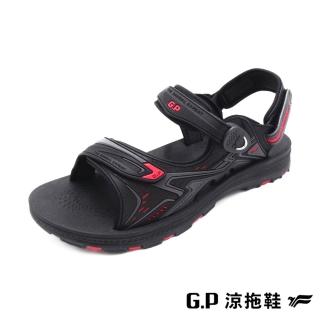 【G.P】男女共用款 NewType柔軟耐用止滑 涼拖鞋(黑紅色)