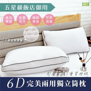 【亞汀】台灣製 6D兩用式獨立筒彈簧枕(一入)