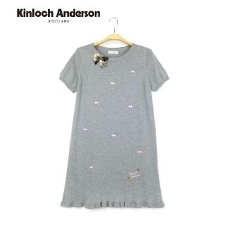 【Kinloch Anderson】圓領蝴蝶結長版針織上衣 金安德森女裝(灰)