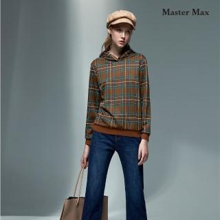 【Master Max】經典格紋針織連帽上衣(8127103)