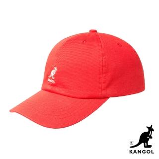 【KANGOL】WASHED 棒球帽(櫻桃紅色)