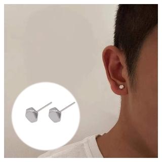 【HaNA 梨花】韓國．中性男女菱型釘釘耳環