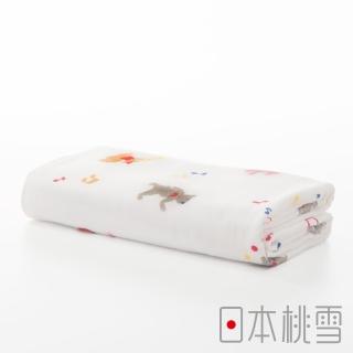 【日本桃雪】日本製原裝進口可愛紗布浴巾(小小馬戲團 鈴木太太公司貨)