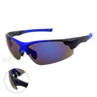 【SUNS】防爆運動太陽眼鏡 絢彩藍 防滑頂規墨鏡 S897 抗UV400(採用PC防爆鏡片/安全防護/防撞擊)