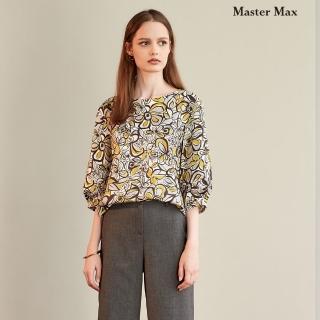 【Master Max】春日浪漫版滿花朵七分袖上衣(8027118)