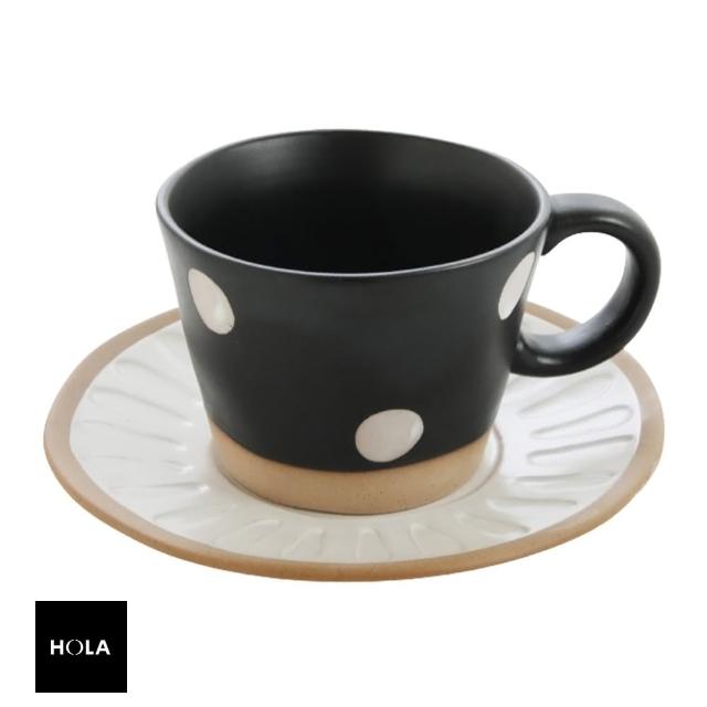 【HOLA】芸點陶瓷咖啡杯盤組 黑