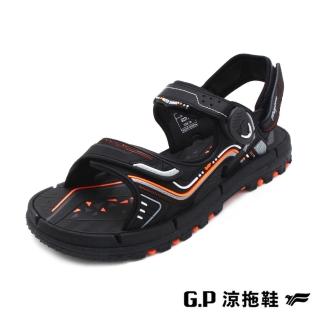 【G.P】男女共用款 TANK 重裝磁扣涼鞋(橘黑)