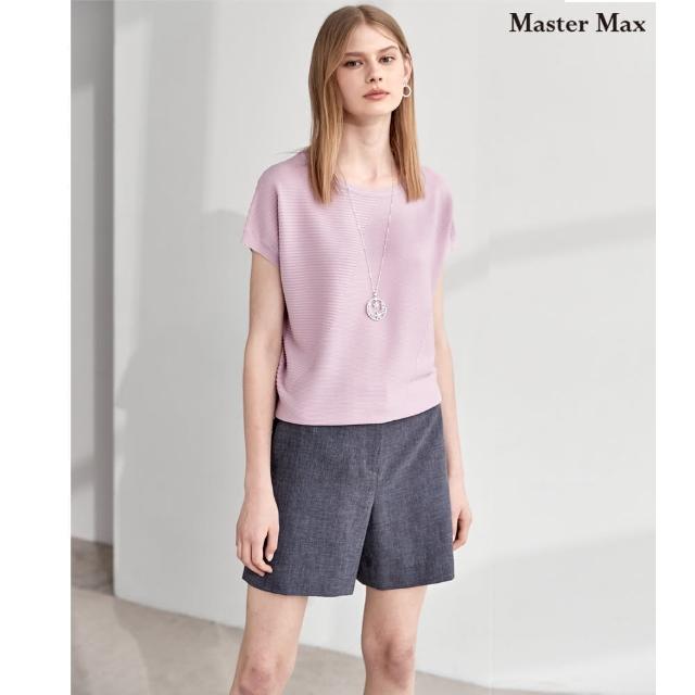 【Master Max】腰頭兩側縫釦設計彈性短褲(8113033)