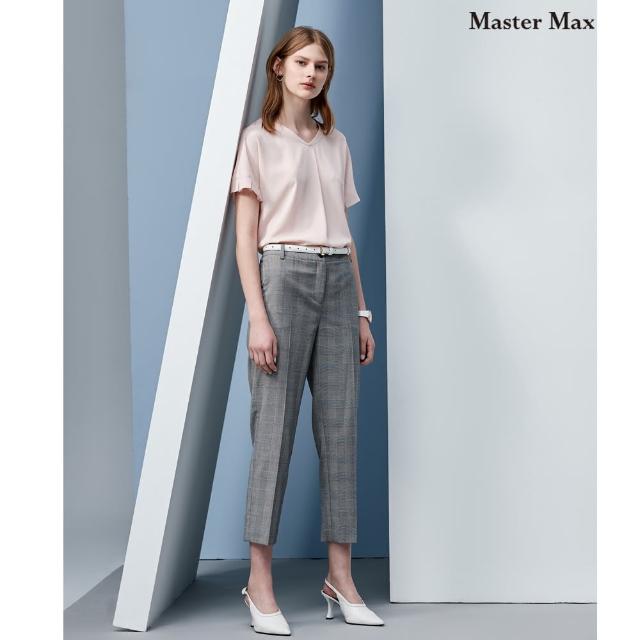 【Master Max】100%天絲棉素面短袖雪紡上衣(8117064)