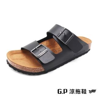 【G.P】雙帶柏肯鞋 男鞋(黑色)