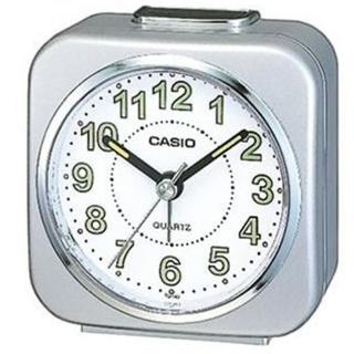 【CASIO 卡西歐】大數字方形鬧鐘/銀(TQ-143S-8)