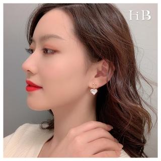 【HaNA 梨花】韓國鍍真金美人感．愛情最美的樣子鏤空晶鑽耳環