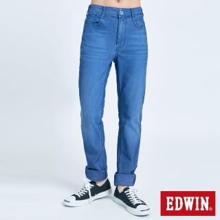 【EDWIN】男裝 大尺碼-JERSEYS 迦績EJ3透氣中直筒牛仔褲(拔洗藍)