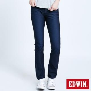 【EDWIN】女裝 JERSEYS迦績EJ1超彈力中低腰靴型牛仔褲(原藍磨)