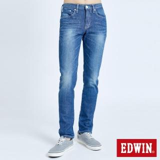 【EDWIN】男裝 503EDGE窄直筒牛仔褲 綠色袋花(拔淺藍)