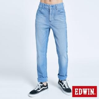 【EDWIN】男裝 JERSEYS迦績EJ3透氣中直筒牛仔褲(重漂藍)