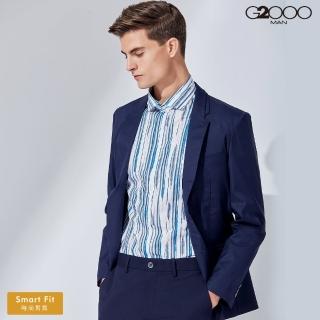 【G2000】時尚雙釦西裝式外套-深藍色(1111101479)