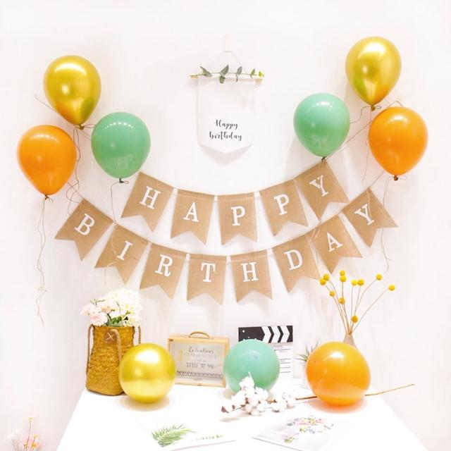 寶寶生日周歲掛旗氣球組1組(韓系 派對 氣球 生日 布置 森林系 周歲)