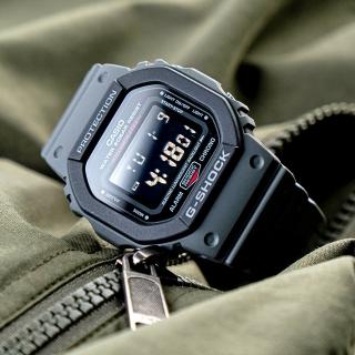 【CASIO 卡西歐】G-SHOCK 街頭軍事雙色數位腕錶/灰x黑框(DW-5610SU-8)