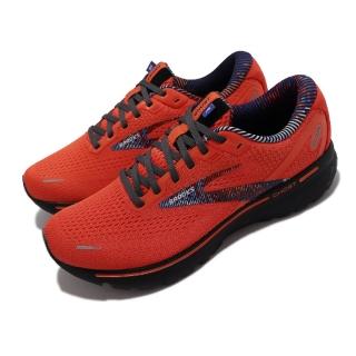 【BROOKS】慢跑鞋 Ghost 14 男鞋 橘紅 黑 路跑 緩震 馬拉松 運動鞋(1103691D865)