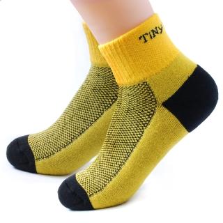 【TiNyHouSe 小的舖子】舒適襪系列 厚底 路跑 短襪 超值2雙組(T-11尺碼L/M勁黃)