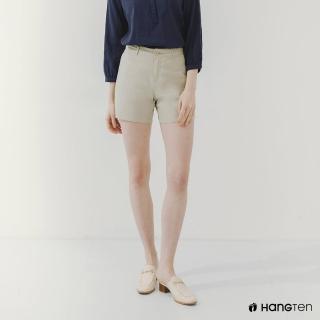 【Hang Ten】女裝-REGULAR FIT經典短褲(卡其)