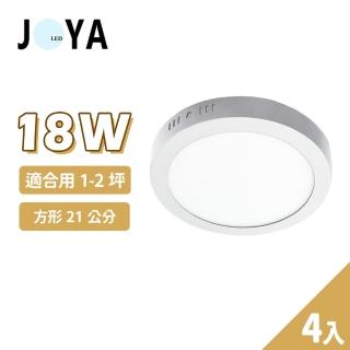 【JOYA LED】4入 18W 圓形 北歐幾何吸頂燈 LED吸頂燈(適用浴室、走廊、儲藏間)