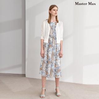 【Master Max】腰鬆緊抽繩花花背心長洋裝(8211005)