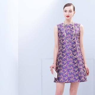 【NADIA LIN 林臣英】紫色繁花短洋裝