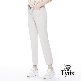 【Lynx Golf】女款日本布料吸汗速乾舒適出芽口袋褲腳開衩窄管九分褲(卡其色)